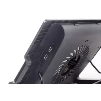 GEMBIRD Suport pentru notebook NBS-1F17T-01, pentru notebook-uri de până la 17", ventilator 150mm, LED, negru