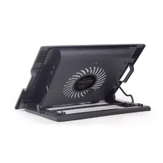 GEMBIRD Suport pentru notebook NBS-1F17T-01, pentru notebook-uri de până la 17", ventilator 150mm, LED, negru