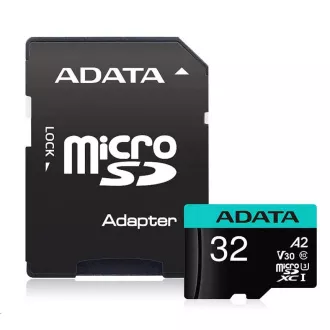 Card ADATA MicroSDHC 32GB Premier Pro UHS-I V30S (R: 100MB) + adaptor SD Card ADATA MicroSDHC 32GB Premier Pro UHS-I V30S (R: 100MB) + adaptor SD