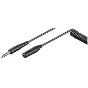 PREMIUMCORD Cablu prelungitor audio Jack 6, 3mm M/F spiralat 1m - 5m
