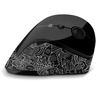 CONECTAȚI-L PENTRU SĂNĂTATE DOODLE mouse vertical ergonomic, (+ 1x baterii AA fără fir), fără fir