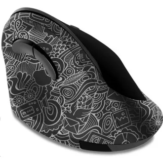 CONECTAȚI-L PENTRU SĂNĂTATE DOODLE mouse vertical ergonomic, (+ 1x baterii AA fără fir), fără fir