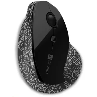 CONECTAȚI-L PENTRU SĂNĂTATE DOODLE mouse vertical ergonomic, (+ 1x baterii AA fără fir), fără fir