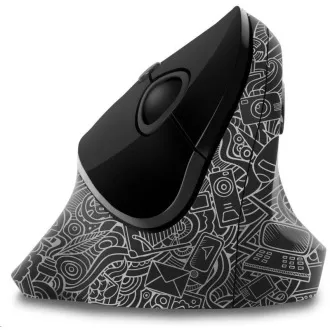 CONECTAȚI-L PENTRU SĂNĂTATE DOODLE mouse vertical ergonomic, (+ 1x baterii AA fără fir), fără fir