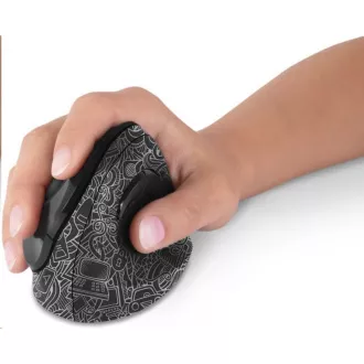 CONECTAȚI-L PENTRU SĂNĂTATE DOODLE mouse vertical ergonomic, (+ 1x baterii AA fără fir), fără fir
