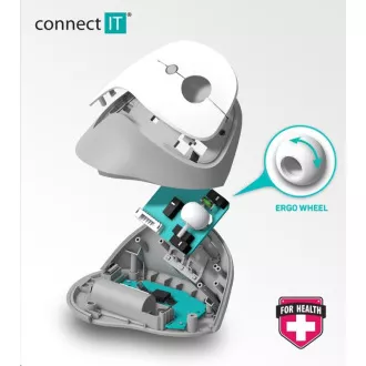 CONECTAȚI-L PENTRU SĂNĂTATE DOODLE mouse vertical ergonomic, (+ 1x baterii AA fără fir), fără fir