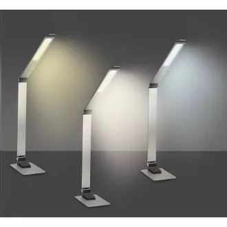 Lampa de masa Solight LED reglabila, 11W, schimbare cromatica, aluminiu periat, argintiu Lampa de masa Solight LED reglabila, 11W, schimbare cromatica, aluminiu periat, argintiu