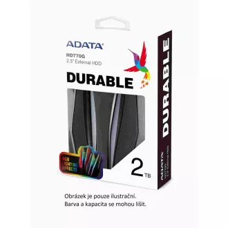 ADATA HDD extern 2TB 2, 5" USB 3.2 HD770G, roșu