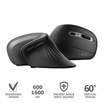 Mouse vertical ergonomic TRUST Verro Mouse ergonomic wireless, negru Mouse vertical ergonomic TRUST Verro Mouse ergonomic wireless, negru