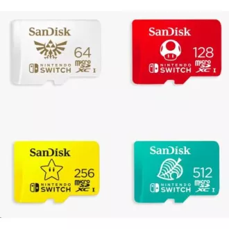 Card SanDisk MicroSDXC de 256 GB pentru Nintendo Switch (R: 100 / W: 90 MB / s, UHS-I, V30, U3, C10, A1) Produs licențiat, Super Mario
