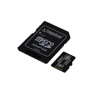 Card Kingston 128GB micSDXC Canvas Select Plus 100R A1 C10 + adaptor SD