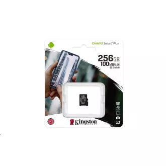 Kingston 256 GB micSDXC Canvas Select Plus 100R A1 C10 - 1 buc