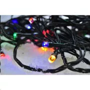 Lanț de Crăciun Solight LED pentru exterior, 500 LED, 50m, 5m de cablu, 8 funcții, temporizator, IP44, multicolor