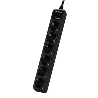 CyberPower Surge Buster™ 6 prize, 1,8 m, germană, nou CyberPower Surge Buster™ 6 prize, 1,8 m, germană, nou