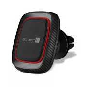 CONNECT IT Suport auto magnetic universal InCarz 4Strong360 CARBON, 4 magneți, roșu
