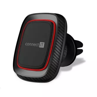 CONNECT IT Suport auto magnetic universal InCarz 4Strong360 CARBON, 4 magneți, roșu