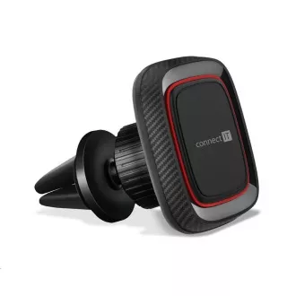 CONNECT IT Suport auto magnetic universal InCarz 4Strong360 CARBON, 4 magneți, roșu