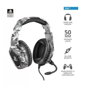 Căști de gaming TRUST GXT 488 Forze-G PS4 - cu licență Sony - gri Căști de gaming TRUST GXT 488 Forze-G PS4 - cu licență Sony - gri