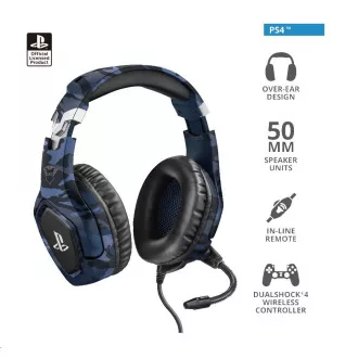Căști de gaming TRUST GXT 488 Forze-B PS4 - cu licență Sony - albastru