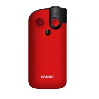EVOLVEO EasyPhone FM, telefon mobil pentru seniori cu suport de încărcare (culoare roșie)
