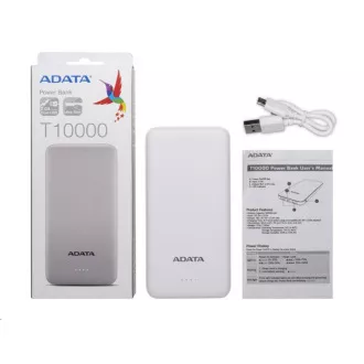 ADATA PowerBank AT10000 - baterie externă pentru mobil/tabletă 10000mAh, alb