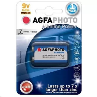 Baterie alcalină AgfaPhoto Power 9V, blister 1buc