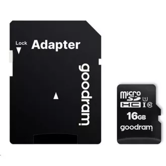 Card GOODRAM MicroSDHC 16GB M1AA, UHS-I Clasa 10, U1 + adaptor
