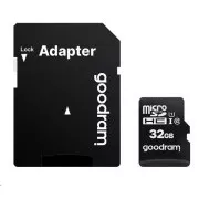 Card GOODRAM MicroSDHC 32GB M1AA, UHS-I Clasa 10, U1 + adaptor
