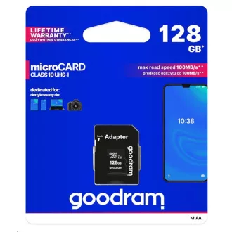 Placă microSDXC GOODRAM 256GB M1AA (R: 100 / W: 10 MB / s), UHS-I Clasa 10, U1 + Adaptor Placă microSDXC GOODRAM 256GB M1AA (R: 100 / W: 10 MB / s), UHS-I Clasa 10, U1 + Adaptor