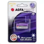 Baterie foto cu litiu AgfaPhoto CR123A, blister 1buc