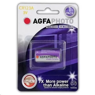 Baterie foto cu litiu AgfaPhoto CR123A, blister 1buc