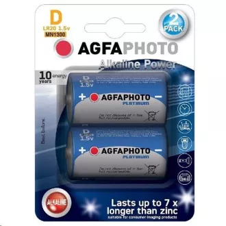 Baterie alcalină AgfaPhoto Power LR20 / D, blister 2buc Baterie alcalină AgfaPhoto Power LR20 / D, blister 2buc