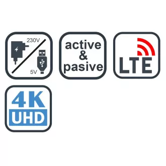 EVOLVEO Xany 5 LTE, 230/5V, antenă interioară activă DAB+/DVB-T2, filtru LTE