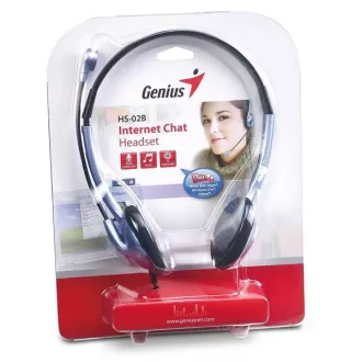 Căști GENIUS cu microfon HS-02B, mufă de 3,5 mm Căști GENIUS cu microfon HS-02B, mufă de 3,5 mm
