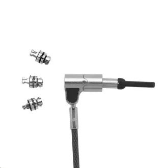 Cablu de blocare universal de securitate DICOTA, 3 capete interschimbabile, se potrivesc cu toate sloturile, cu cheie master Cablu de blocare universal de securitate DICOTA, 3 capete interschimbabile, se potrivesc cu toate sloturile, cu cheie master