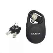 Cablu de securitate DICOTA T-Lock Retractabil, cu cheie, fantă de 3x7mm