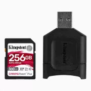 Kingston 256GB SDXC React Plus + cititor