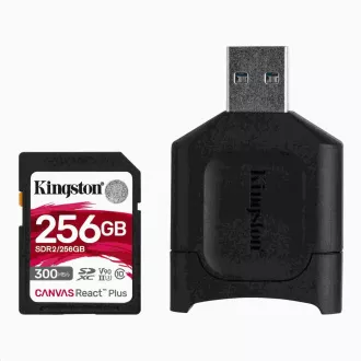 Kingston 256GB SDXC React Plus + cititor