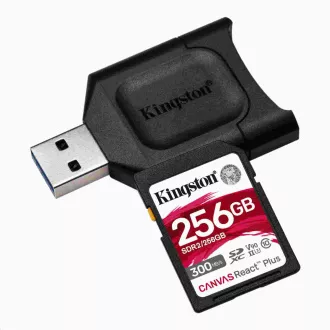 Kingston 256GB SDXC React Plus + cititor