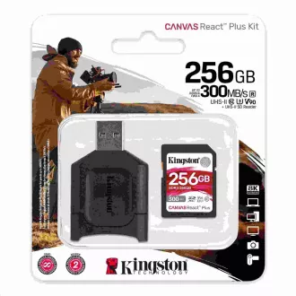 Kingston 256GB SDXC React Plus + cititor