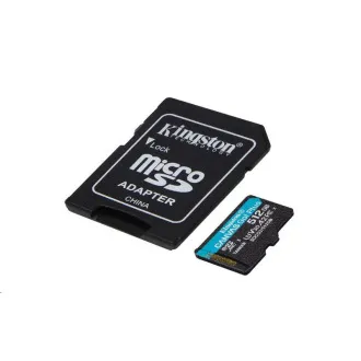 Card Kingston MicroSDXC 512GB Canvas Go! Plus, R:170/W:90MB/s, Clasa 10, UHS-I, U3, V30, A2   Adaptor - Utilizat