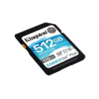 Card Kingston SDXC 512GB Canvas Go! Plus, R:170/W:90MB/s, Clasa 10, UHS-I, U3, V30 Card Kingston SDXC 512GB Canvas Go! Plus, R:170/W:90MB/s, Clasa 10, UHS-I, U3, V30