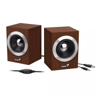 boxa GENIUS SP-HF280, 2.0, 6W, lemn, maro