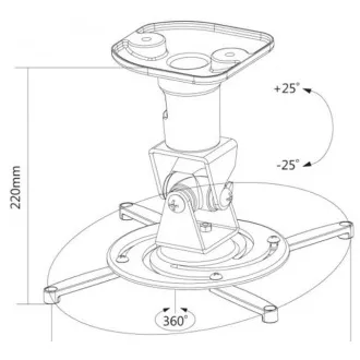 Suport proiector de tavan Reflecta SUPVEX 22cm
