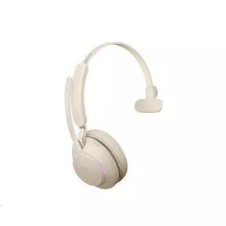 Căști Jabra cu suport Evolve2 65, Link 380c MS, mono, bej - Despachetat