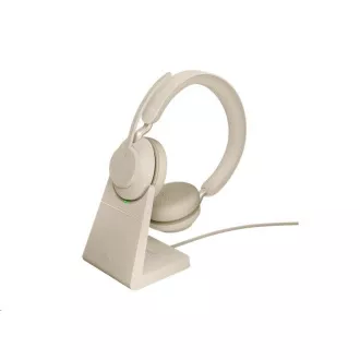 Căști Jabra cu suport Evolve2 65, Link 380a MS, stereo, bej Căști Jabra cu suport Evolve2 65, Link 380a MS, stereo, bej