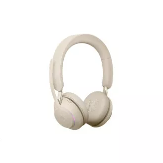 Căști Jabra Evolve2 65, Link 380a MS, stereo, bej Căști Jabra Evolve2 65, Link 380a MS, stereo, bej