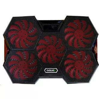 EVOLVEO Ania 14, suport racire laptop, iluminare de fundal rosie