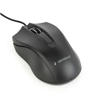 Mouse GEMBIRD MUS-3B-01, cu fir, optic, 1000 dpi, USB, negru