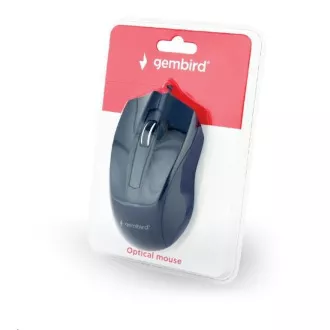 Mouse GEMBIRD MUS-3B-01, cu fir, optic, 1000 dpi, USB, negru